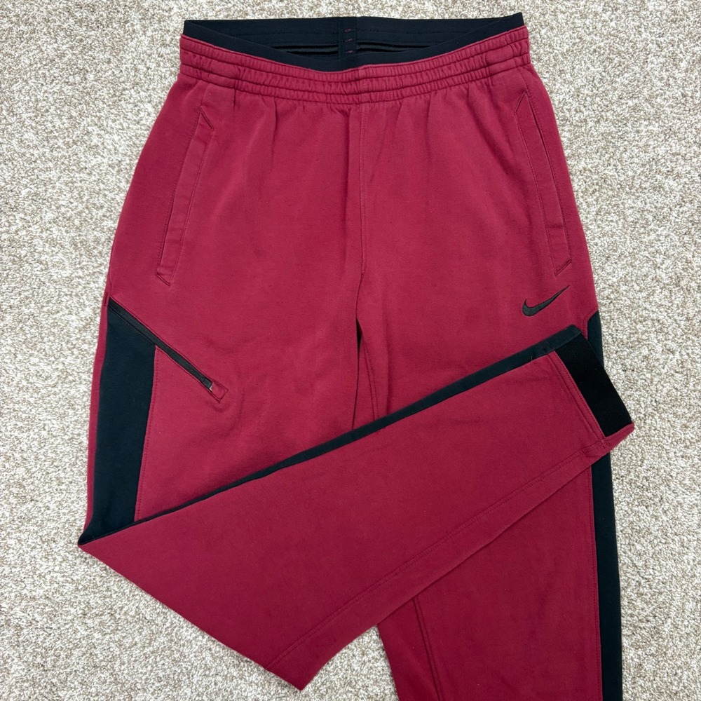Nike Dri-FIT Showtime Fleece Jogger Sweatpants Athletic Mens Medium Tall Red